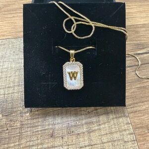 Gold Initial Pendant Necklace